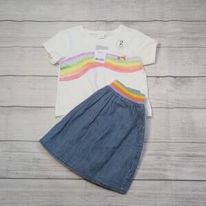 4/5 Next Rainbow Outfit, Tee & Skirt